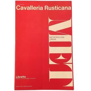 MET Opera, Pietro Mascagni Cavalleria Rusticana Libretto Original & English 1963